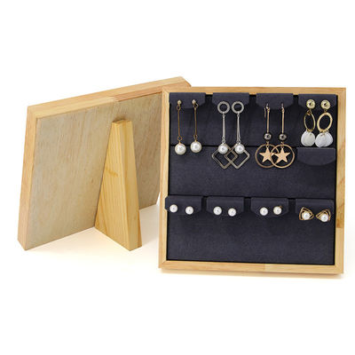 4x3 Praktische Multicell Holz Schmuck-Display-Rek Stand für Ohrringe Anhänger