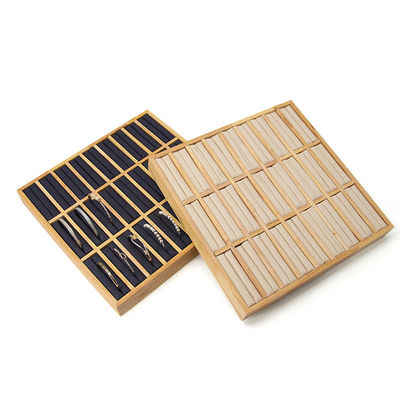 kaufen 3x9 Kompaktes Massivholz Schmuck Ring Speicher Display Tray Platte Für Luxus-Show online manufacture