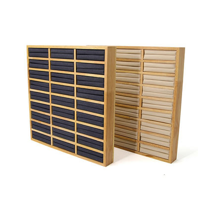 3x9 Kompaktes Massivholz Schmuck Ring Speicher Display Tray Platte Für Luxus-Show