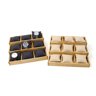 kaufen Multicell 3x3 Massivholzuhr Ausstellungsplatte mit Kissen für Luxus-Show online manufacture