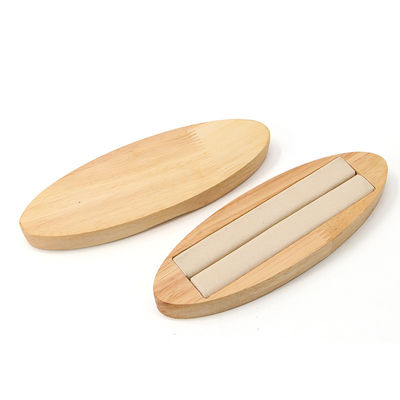 Oval diskreter Holzschmuck Anzeige Plattenrequisiten für Ohrstangen Ringe Ausstellung