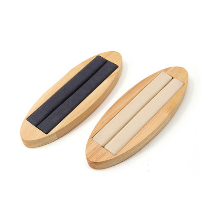 Oval diskreter Holzschmuck Anzeige Plattenrequisiten für Ohrstangen Ringe Ausstellung
