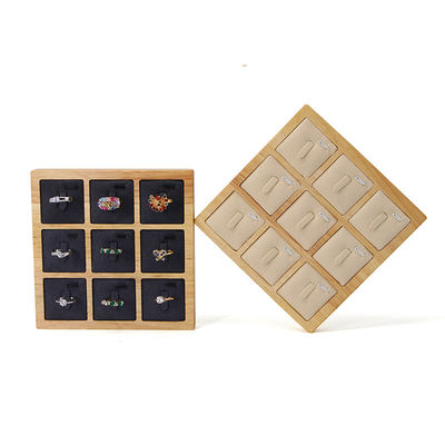 kaufen 3x3 Mehrzellige Massivholz Schmuck Präsentation Schacht für Ohrringe Stiele Ausstellung online manufacture