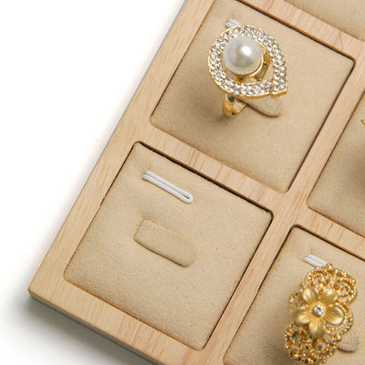 3x3 Mehrzellige Massivholz Schmuck Präsentation Schacht für Ohrringe Stiele Ausstellung