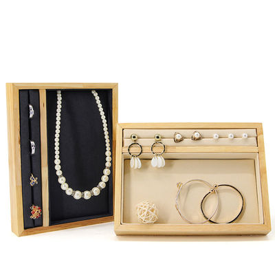 Massivholz-Multi-Funktion Schmuck-Display-Halter-Tray für Ring Anhänger Ohr-Stud
