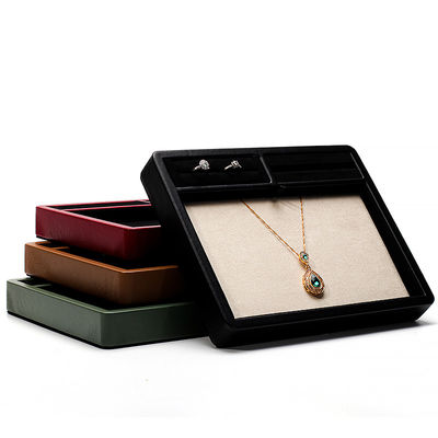 kaufen Mehrfachfach-PDF-Leder-Schmuck-Display-Platte für Ring-Anhänger-Ohrstöpsel online manufacture
