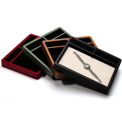Mehrfachfach-PDF-Leder-Schmuck-Display-Platte für Ring-Anhänger-Ohrstöpsel