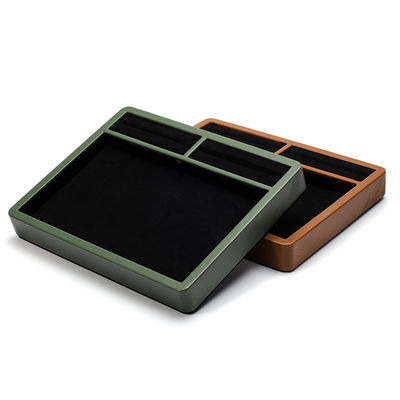 Mehrfachfach-PDF-Leder-Schmuck-Display-Platte für Ring-Anhänger-Ohrstöpsel