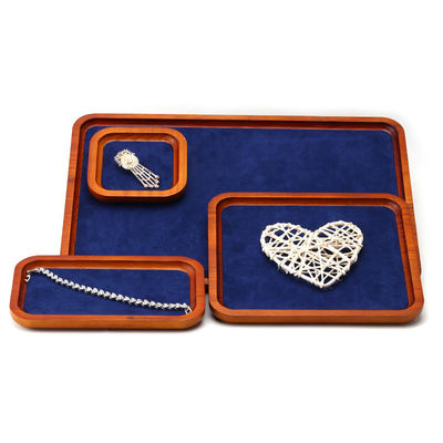 Massivholz Luxus Schmuck Anzeige Requisiten Marine Superfaser Auskleidung für Schmuck Ausstellung