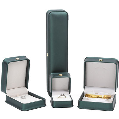 Kronenornament runden Eck PU-Leder Schmuck-Speicherbox für Anhängerringe