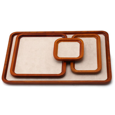 Dauerhafte Massivholz-Schmuck-Display-Tray Luxus-Requisiten für Ring-Hängeschild