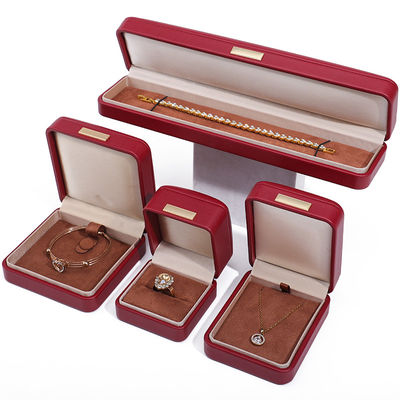 kaufen Schwimmeffekt Rot PU Leder Luxus Schmuck Verpackung Box Set mit Goldbar online manufacture