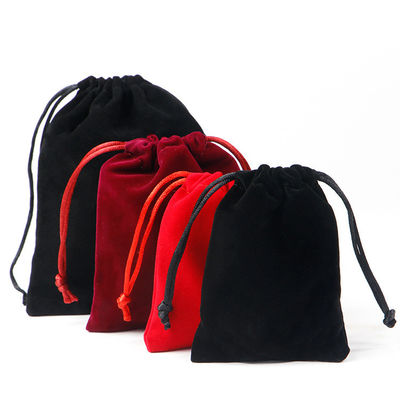 kaufen Mehrfache Größe glatte Ziehseile Samt Schmucktasche für Luxus Schmuck Geschenkverpackung online manufacture
