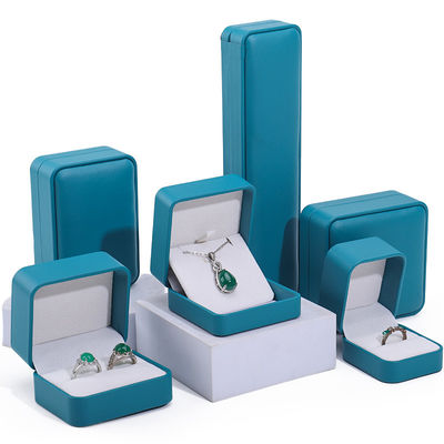 Pfauenpfeifen-grünes, auffälliges, gefälschtes Leder Schmuckstück, Verpackung, Luxuskoffer
