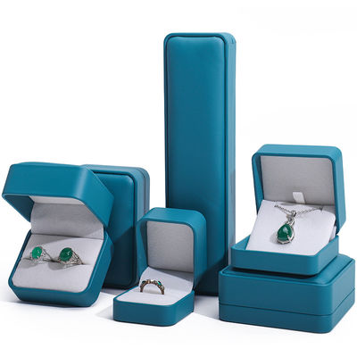 Pfauenpfeifen-grünes, auffälliges, gefälschtes Leder Schmuckstück, Verpackung, Luxuskoffer