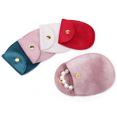 Schlanke Ei-förmige weiche Samt Schmucktasche Begleitung Chic Schmuck Tasche