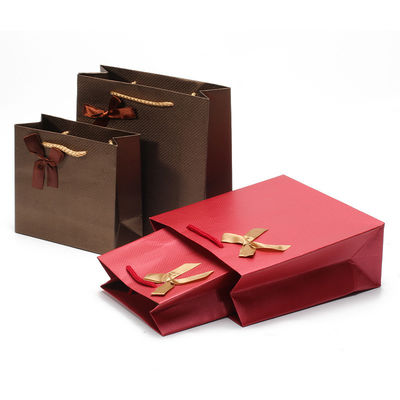 Twill Grain Geschmackvolles Karton Papier Tote Geschenktaschen Schmuck Verpackung Halter
