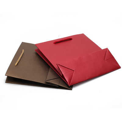 Twill Grain Geschmackvolles Karton Papier Tote Geschenktaschen Schmuck Verpackung Halter