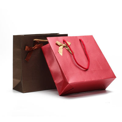 Twill Grain Geschmackvolles Karton Papier Tote Geschenktaschen Schmuck Verpackung Halter