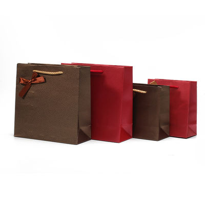 Twill Grain Geschmackvolles Karton Papier Tote Geschenktaschen Schmuck Verpackung Halter