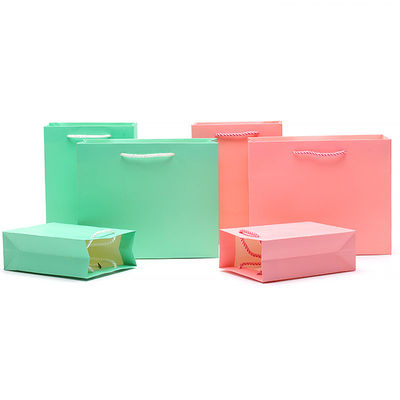 Schicke einfache Makkarone Farbe Karton Tote Tasche Geschenk Schatzverpackung