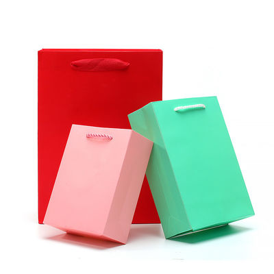 Schicke einfache Makkarone Farbe Karton Tote Tasche Geschenk Schatzverpackung