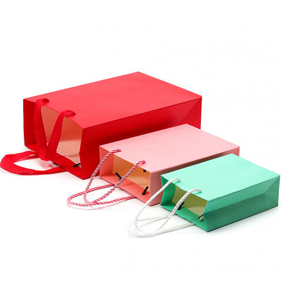 Schicke einfache Makkarone Farbe Karton Tote Tasche Geschenk Schatzverpackung
