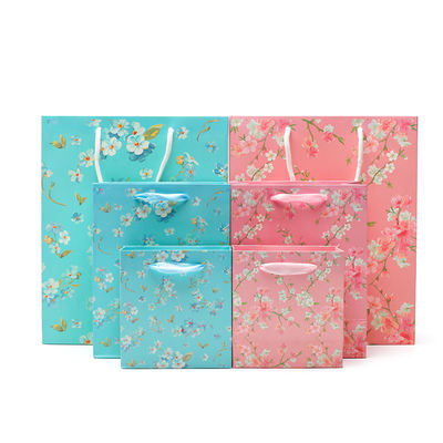 kaufen Blütenmuster robuste Karton-Papier-Tote-Tasche mit Griffe zum Geburtstagsgeschenk für Mädchen online manufacture