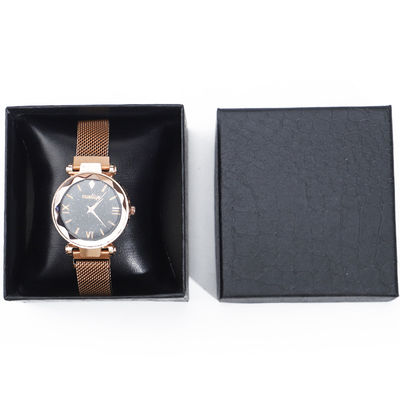 Leinwand Textur Edel weiches PU-Leder Uhrenverpackungskoffer Luxus-Lagerbox