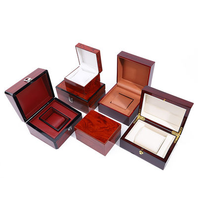 Exquisite glänzende Holz Luxusuhr Aufbewahrungskoffer Uhr Halter Box anpassbar