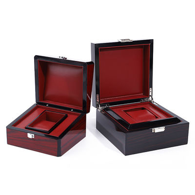 Exquisite glänzende Holz Luxusuhr Aufbewahrungskoffer Uhr Halter Box anpassbar