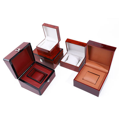 Exquisite glänzende Holz Luxusuhr Aufbewahrungskoffer Uhr Halter Box anpassbar