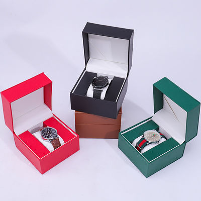 High-End PU-Leder-Uhr-Speicher-Box mit Holz-Innen für Luxus-Verpackung