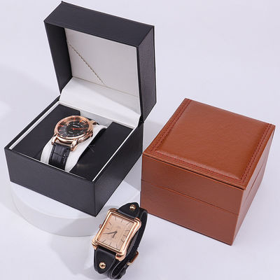 High-End PU-Leder-Uhr-Speicher-Box mit Holz-Innen für Luxus-Verpackung