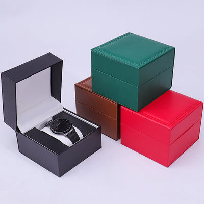 High-End PU-Leder-Uhr-Speicher-Box mit Holz-Innen für Luxus-Verpackung