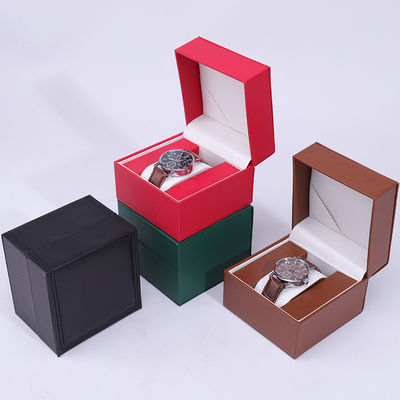 High-End PU-Leder-Uhr-Speicher-Box mit Holz-Innen für Luxus-Verpackung