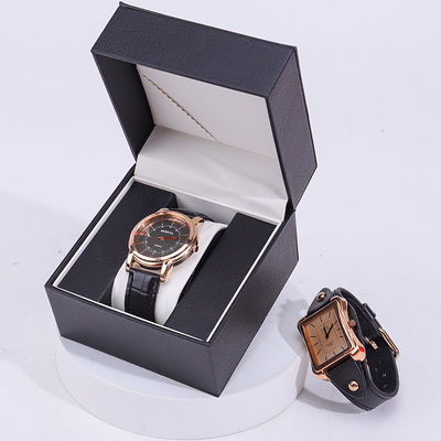 High-End PU-Leder-Uhr-Speicher-Box mit Holz-Innen für Luxus-Verpackung