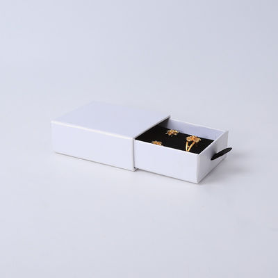 Großhandel Fertigung Öko-freundlich hochwertiges Geschenk Schmuckschachtel Personalisierter Custom Ring Halskette Ohrring Armband Verpackung weißes Karton Papier Schublade Schmuckschachtel mit Logo
