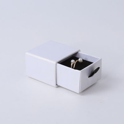 Großhandel Fertigung Öko-freundlich hochwertiges Geschenk Schmuckschachtel Personalisierter Custom Ring Halskette Ohrring Armband Verpackung weißes Karton Papier Schublade Schmuckschachtel mit Logo