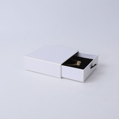 Großhandel Fertigung Öko-freundlich hochwertiges Geschenk Schmuckschachtel Personalisierter Custom Ring Halskette Ohrring Armband Verpackung weißes Karton Papier Schublade Schmuckschachtel mit Logo