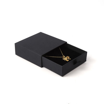 Großhandel Fertigung Öko-freundlich Luxus Geschenk Schmuckschachtel Personalisiertes Custom Logo Ring Halskette Ohrring Armband Verpackung schwarzer Karton Papier Schublade Schmuckschachtel