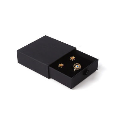 Großhandel Fertigung Öko-freundlich Luxus Geschenk Schmuckschachtel Personalisiertes Custom Logo Ring Halskette Ohrring Armband Verpackung schwarzer Karton Papier Schublade Schmuckschachtel