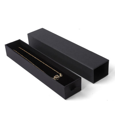 Großhandel Fertigung Öko-freundlich Luxus Geschenk Schmuckschachtel Personalisiertes Custom Logo Ring Halskette Ohrring Armband Verpackung schwarzer Karton Papier Schublade Schmuckschachtel
