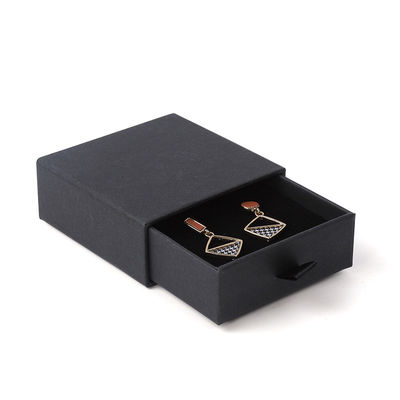 Großhandel Fertigung Öko-freundlich Luxus Geschenk Schmuckschachtel Personalisiertes Custom Logo Ring Halskette Ohrring Armband Verpackung schwarzer Karton Papier Schublade Schmuckschachtel