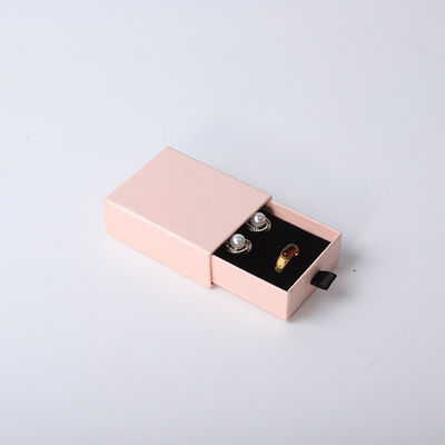 Großhandel Fertigung Öko-freundlich hochwertiges Geschenk Schmuckschachtel Personalisierter Custom Ring Halskette Ohrring Armband Verpackung rosa Pappe Schublade Schmuckschachtel mit Logo