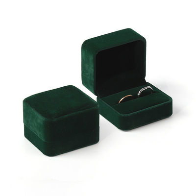 kaufen Großhandelshersteller angepasste Luxusschmuckringe Personalisiertes Logo Samtschmuck Verlobungsring Verpackungskiste online manufacture