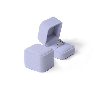 weißes hellgrünes Samt Schmuck Ring Verpackung Schmuckschatulle