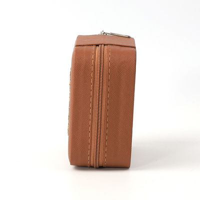 Kleiner Lederbraun Schmuckorganisator Reisetasche Schmuckfach