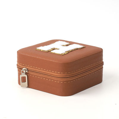 Kleiner Lederbraun Schmuckorganisator Reisetasche Schmuckfach