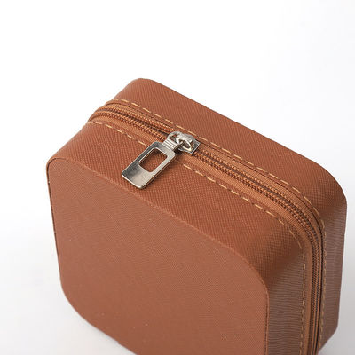 Kleiner Lederbraun Schmuckorganisator Reisetasche Schmuckfach